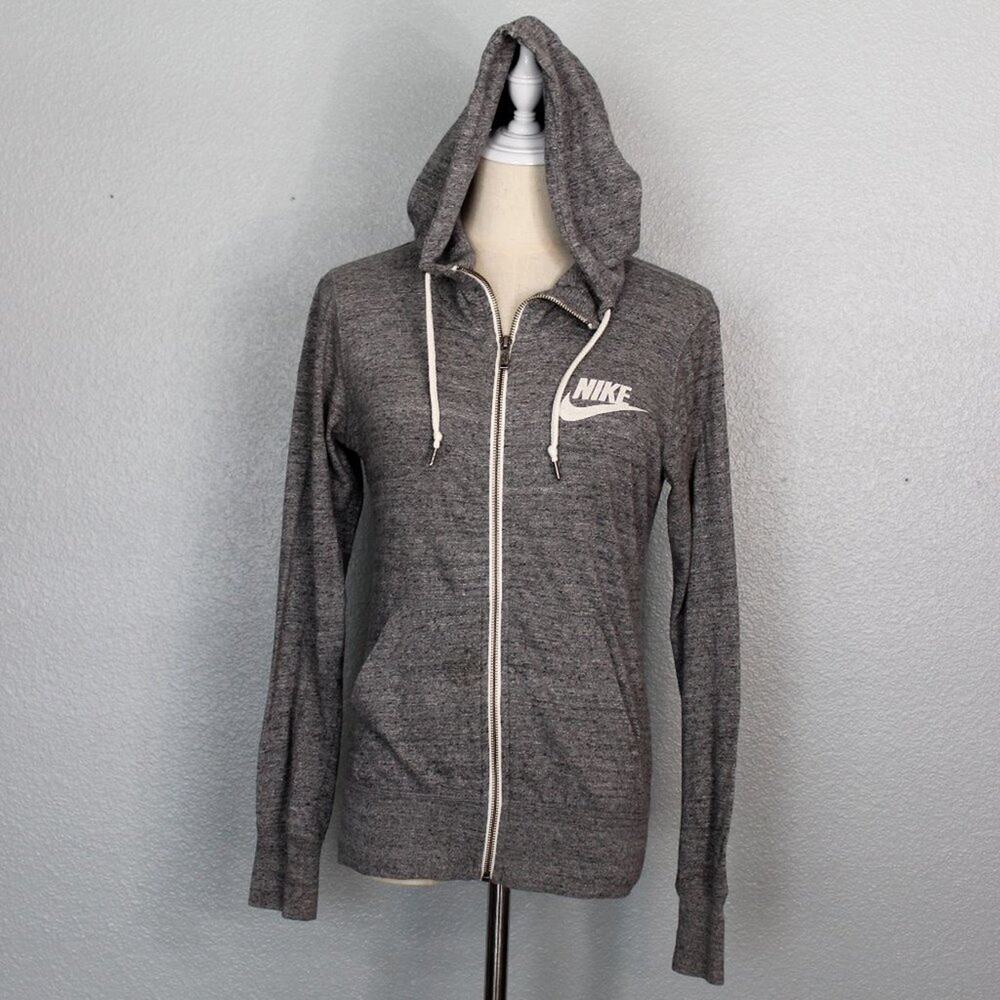 Vintage Nike Sportswear Gray Full Zip Hoodie Women's Size S